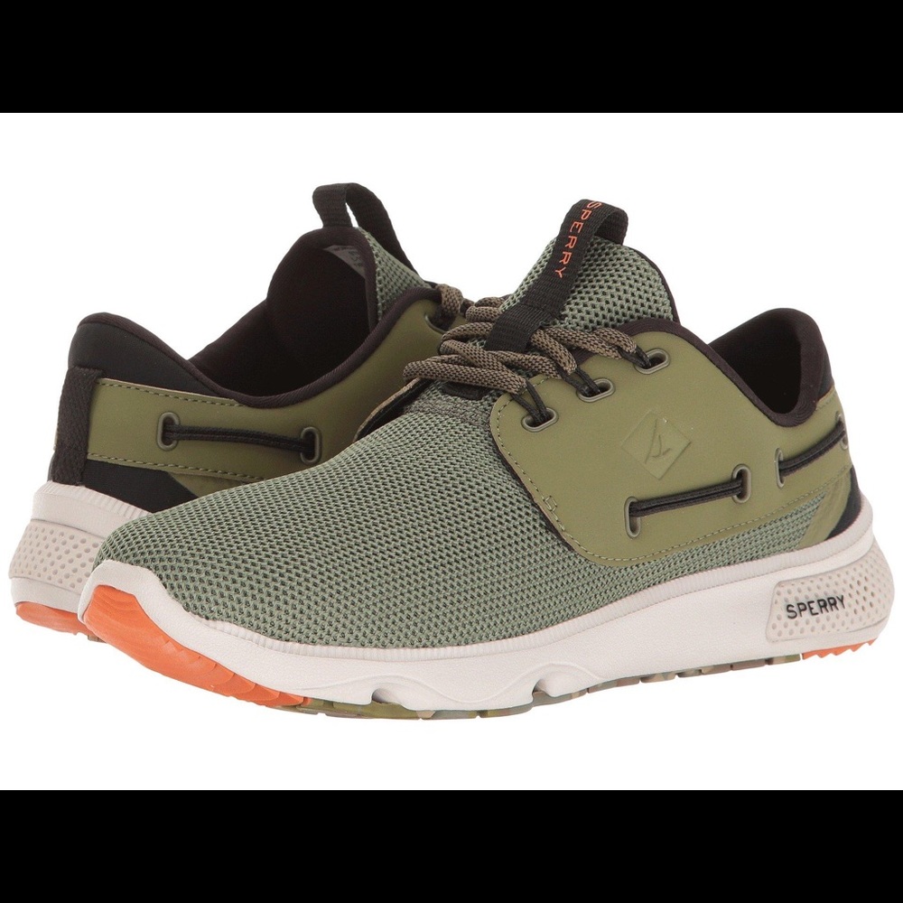 Sperry Women’s 7 Seas 3-Eye, Olive Camo Size 8